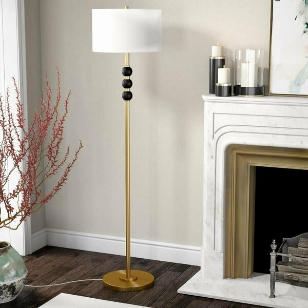 Henn & Hart Bernard Two-Tone Brass & Blackened Bronze Floor Lamp FL0820